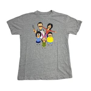 Bobs Burgers Cartoon Tee Thrifted Vintage Style Size S